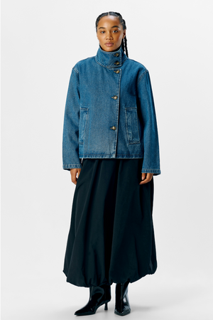 „Tilla Gro l/s“ džinsinis striukė - vidutiniškai mėlyna džinsinė audra