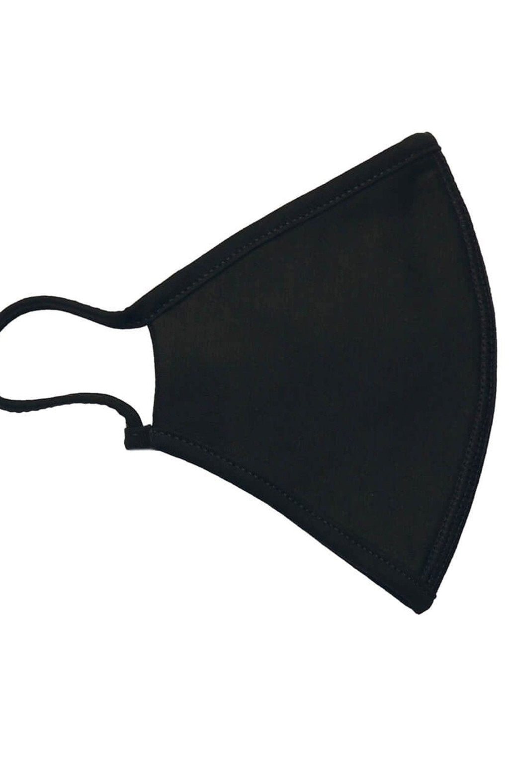 10 vnt. Audinio kaukė su 3 sluoksniais - juoda (ekologiška medvilnė)
