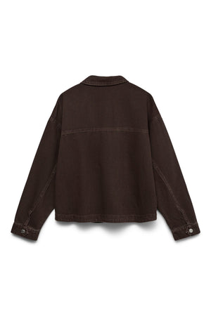 Jamie Denim Shacket - Chocolate Tort-Washed