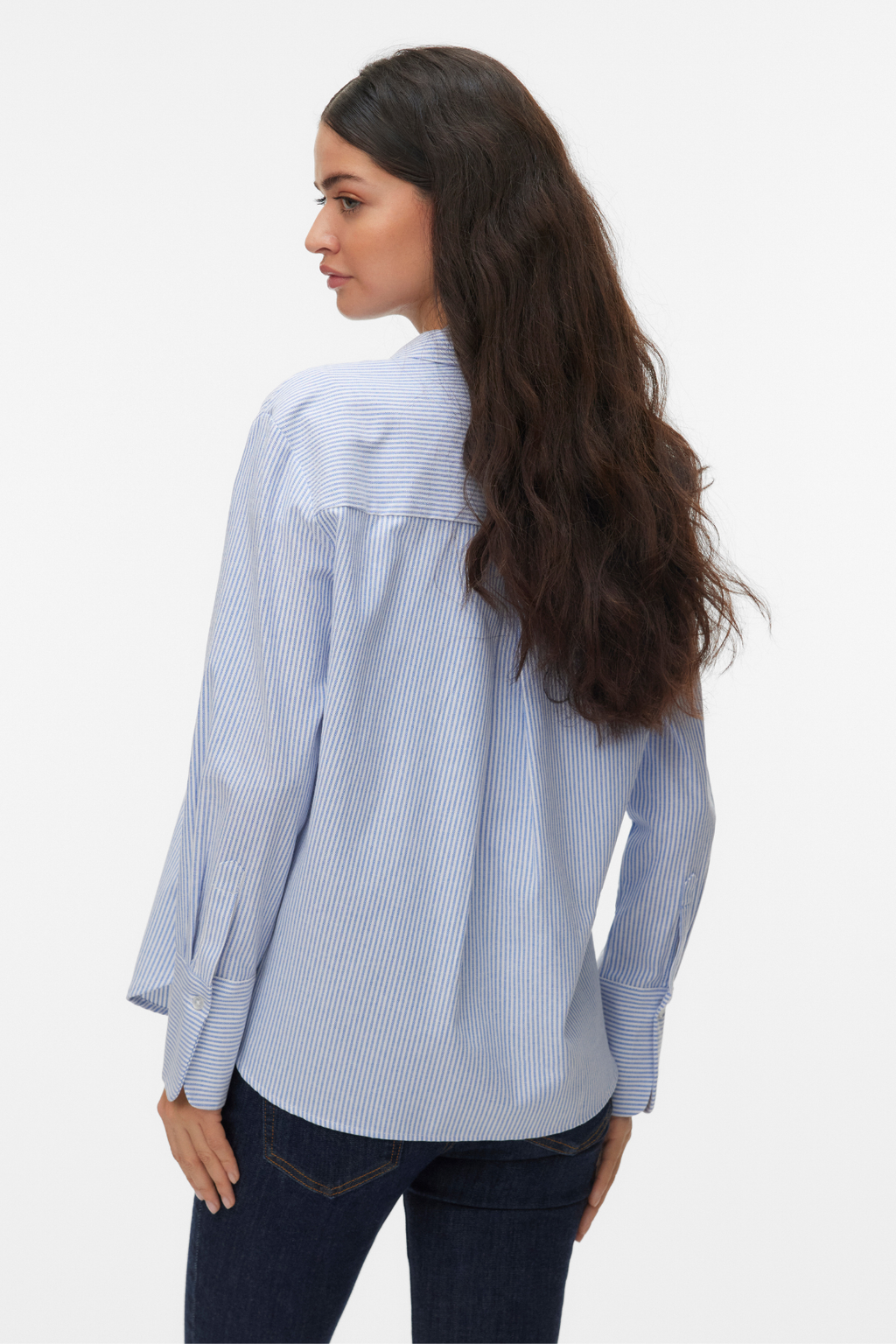 Inge Shirt - Palace Blue Snow white