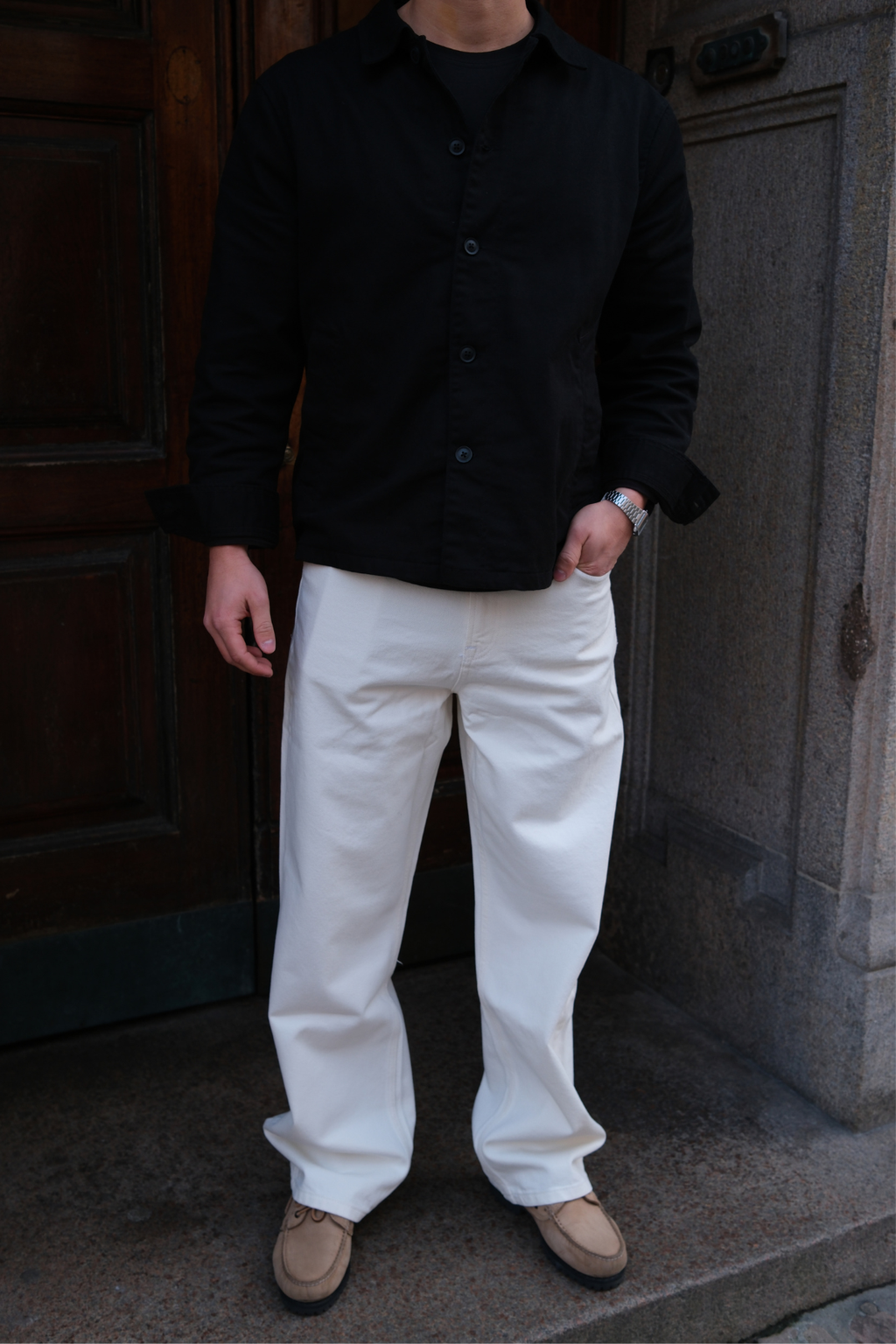 Viljamas Regular Džinsai – balti džinsai