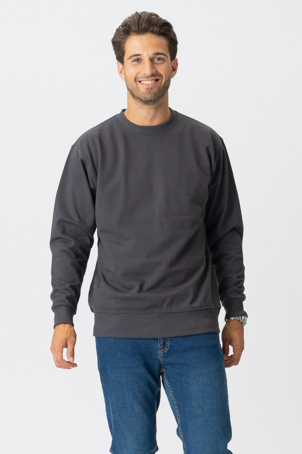 Basic Crewneck - tamsiai pilka