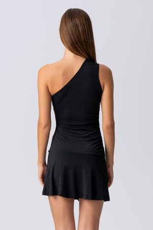 Valentina One Shoulder Dress - Black