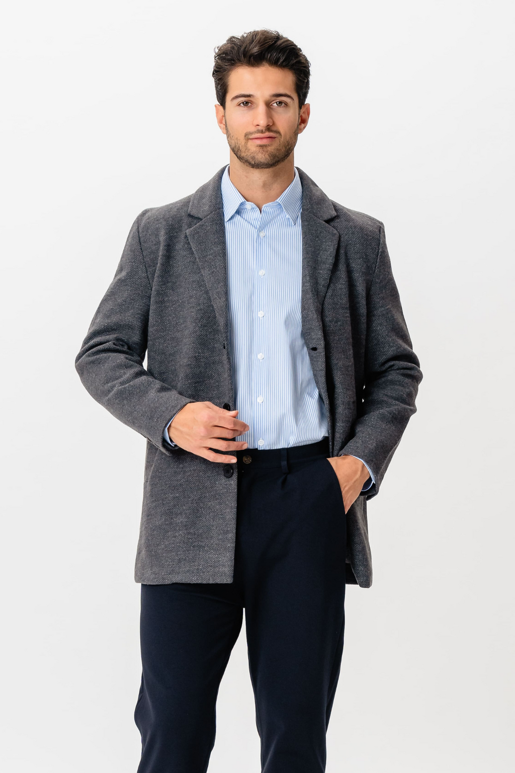 Klasikinis paltas - Pilka