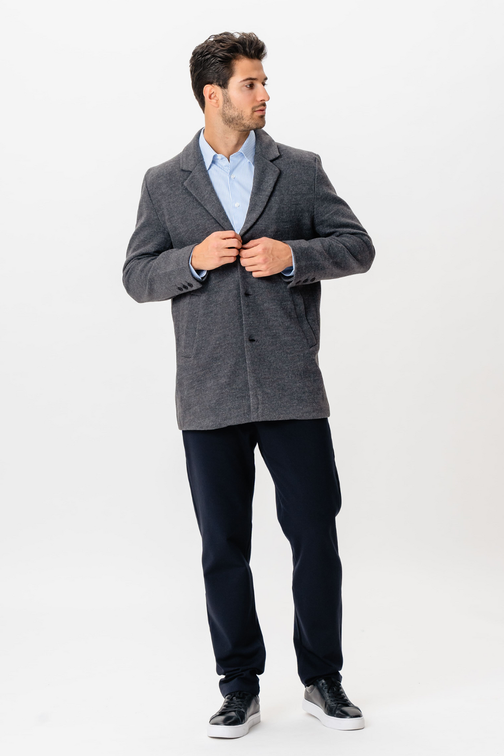 Klasikinis paltas - Pilka