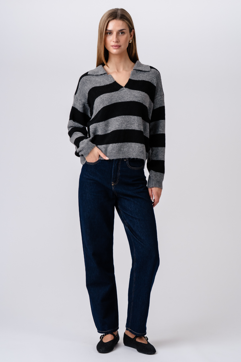 Nora Knit – pilka/juoda