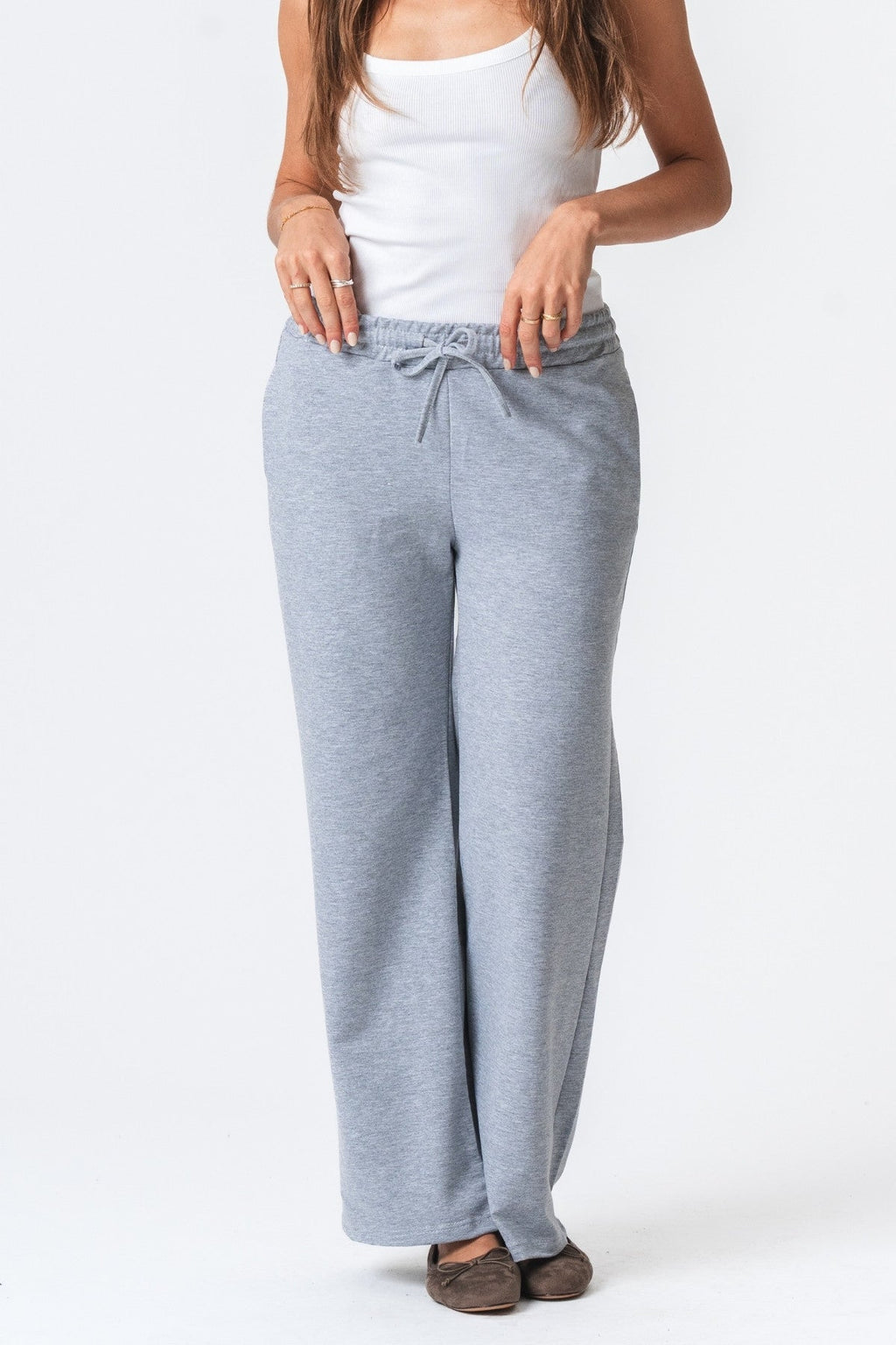 Sweatpants Wide - Grey Melange