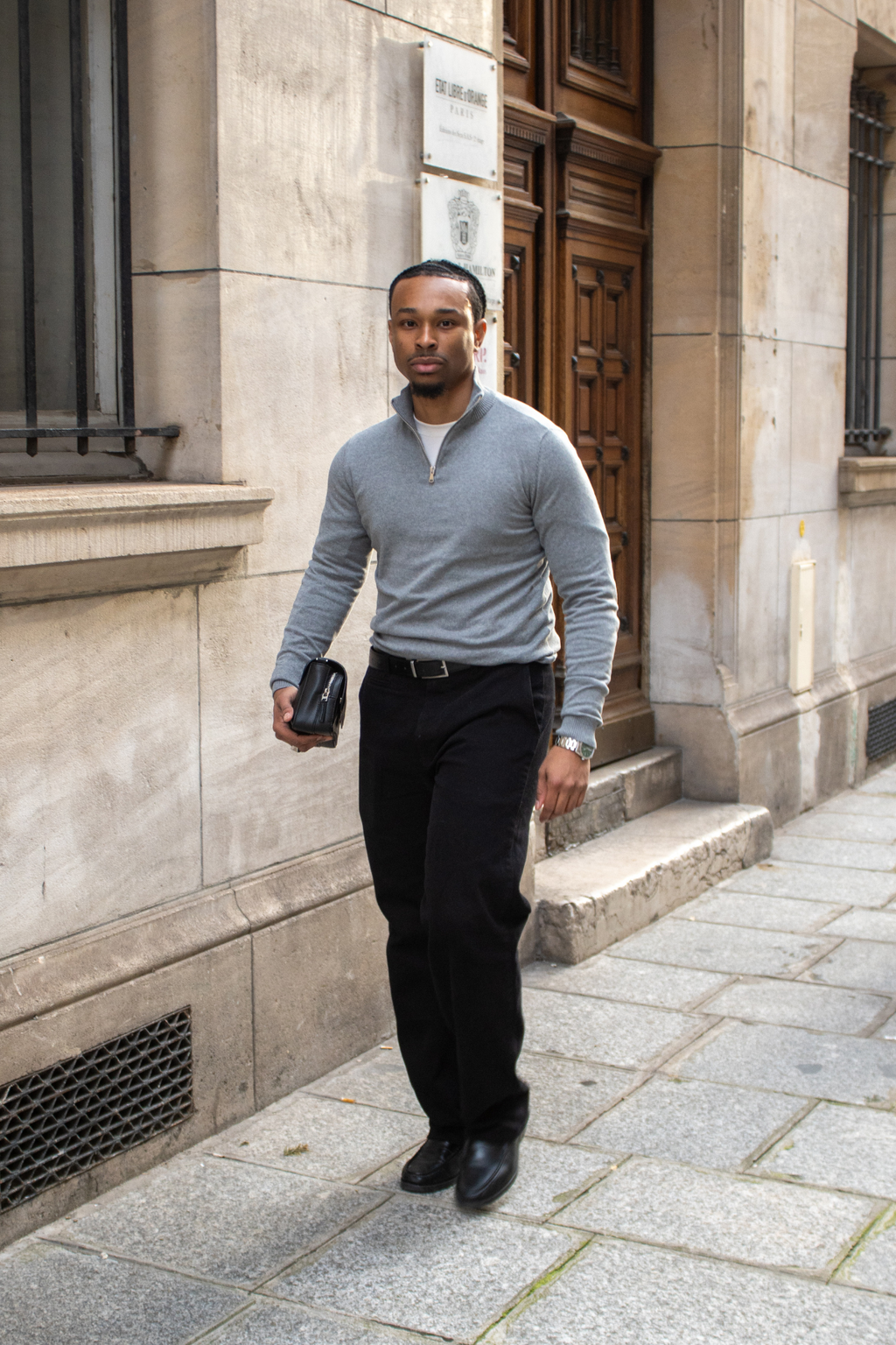 Straight Cotton Chino – juoda