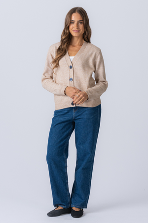 Megztas megztinis - smėlio spalvos