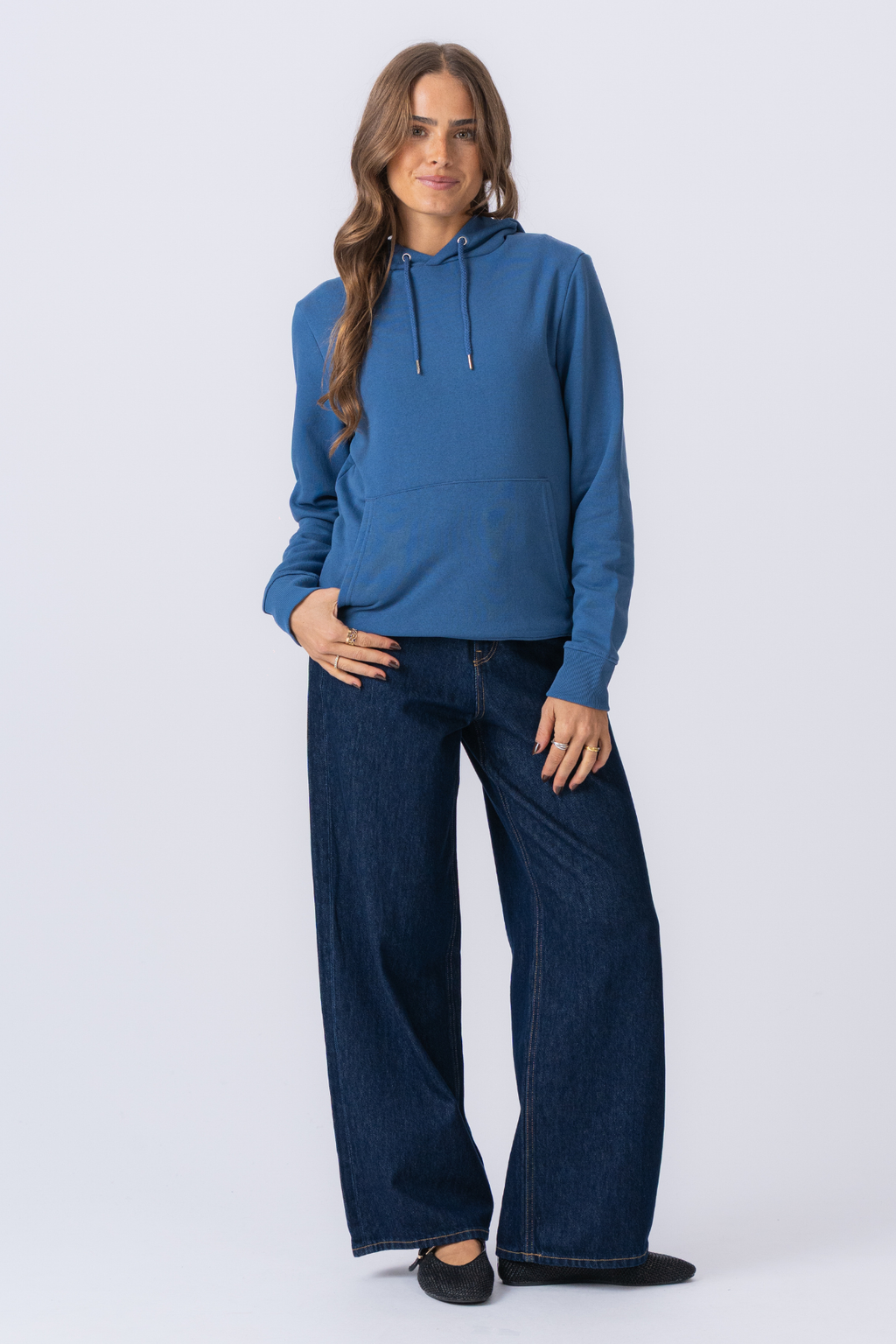 Sweatshirt Hoodie - Dusty Blue
