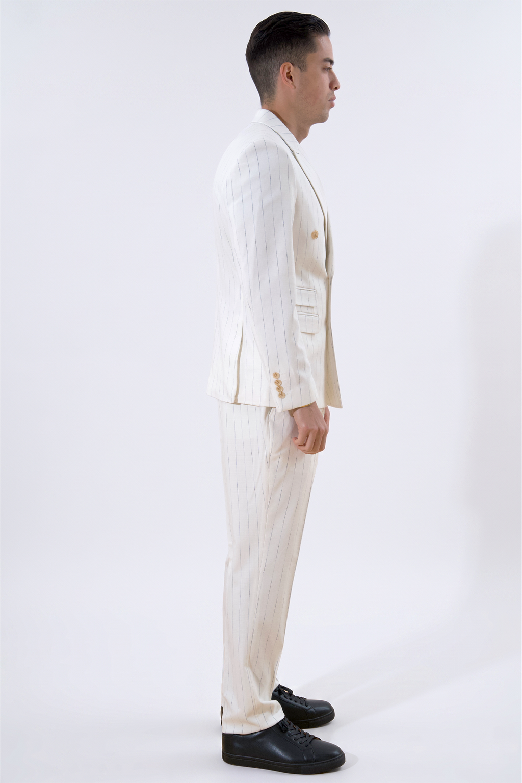 Classic Pants - White Pinstripe