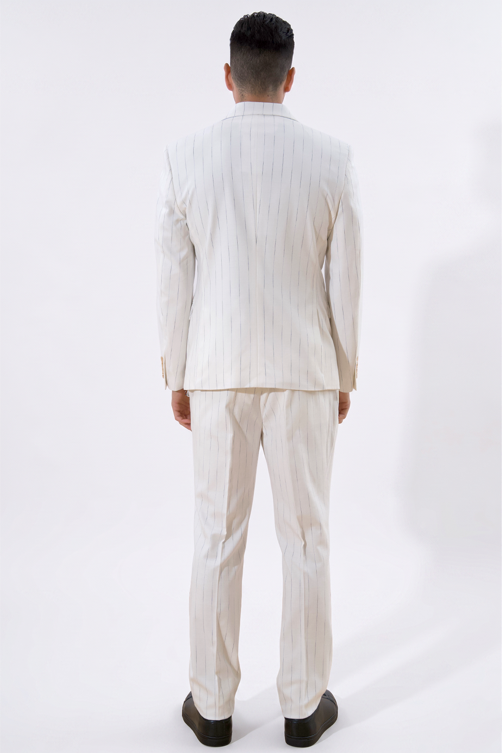 Classic Pants - White Pinstripe