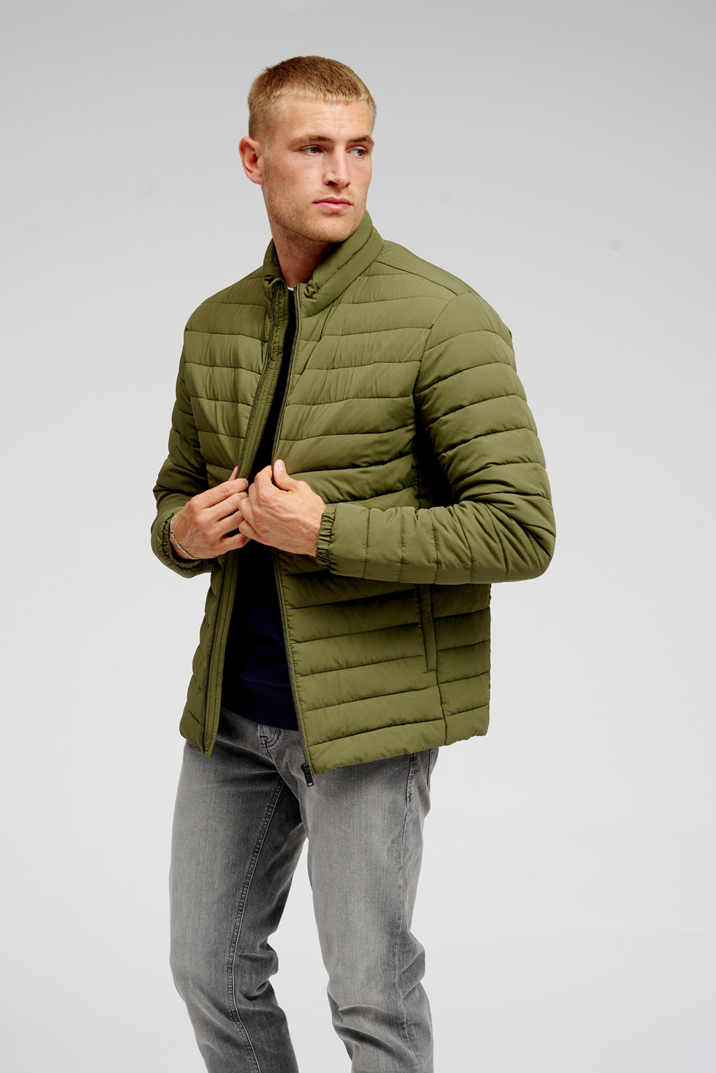 Light Puffer Jacket - Olive Night