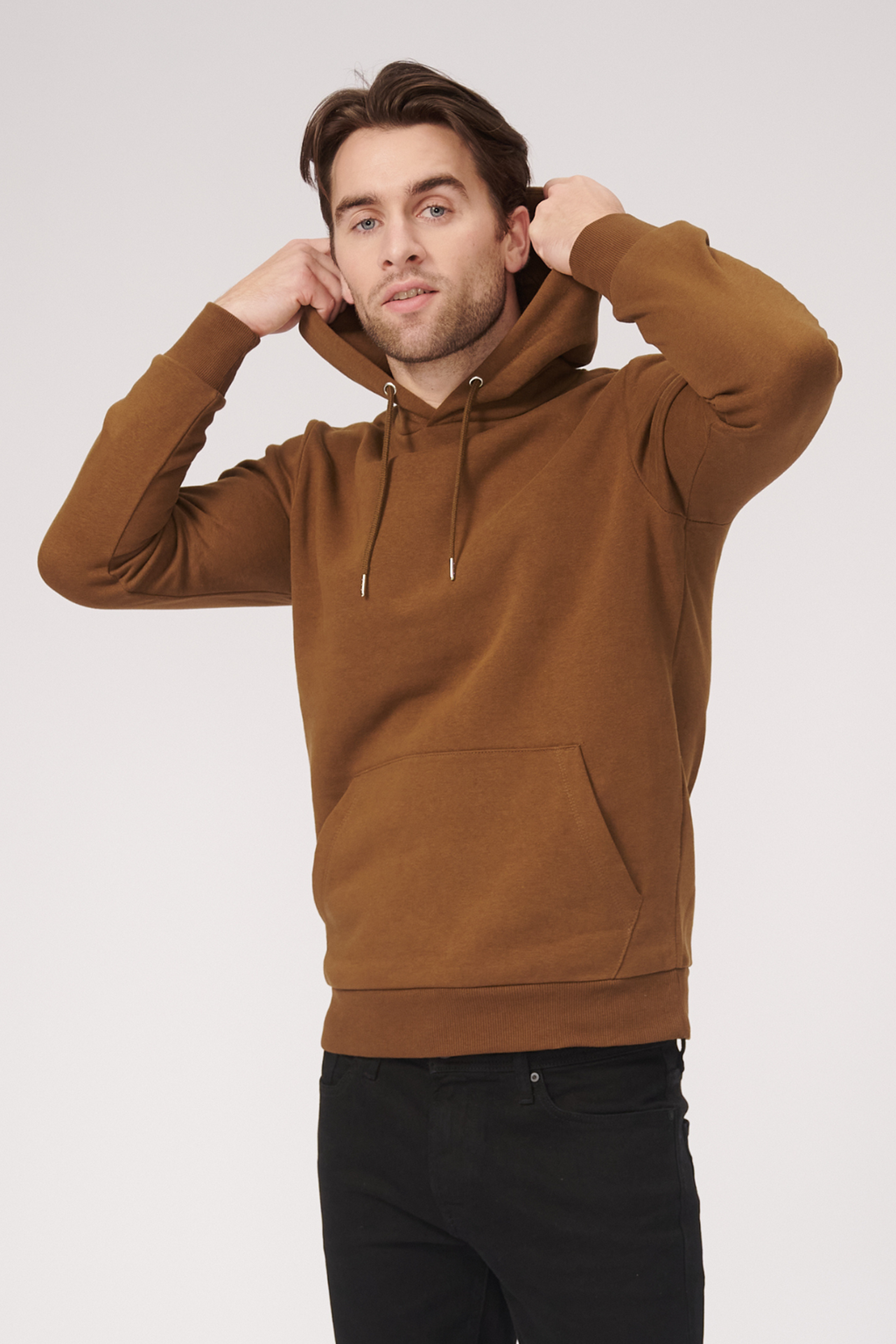 Basic Hoodie Sweat - Brown