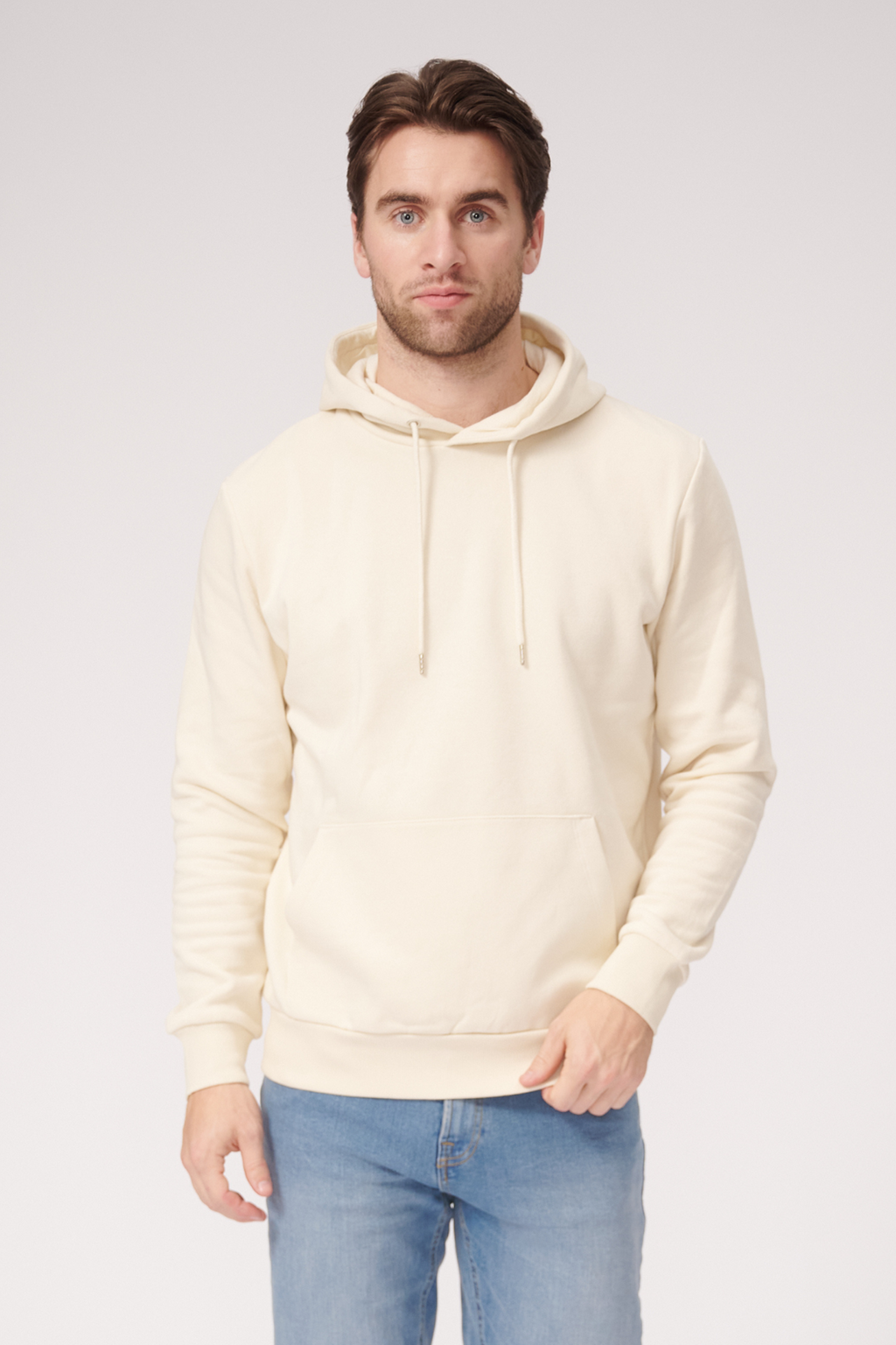 Basic Hoodie Sweat - Light Beige