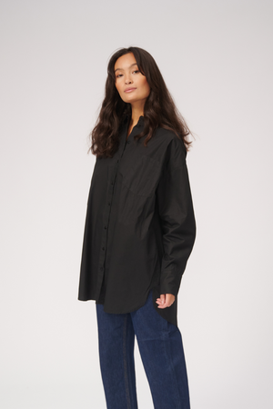 Negabaritiniai marškiniai - juodi