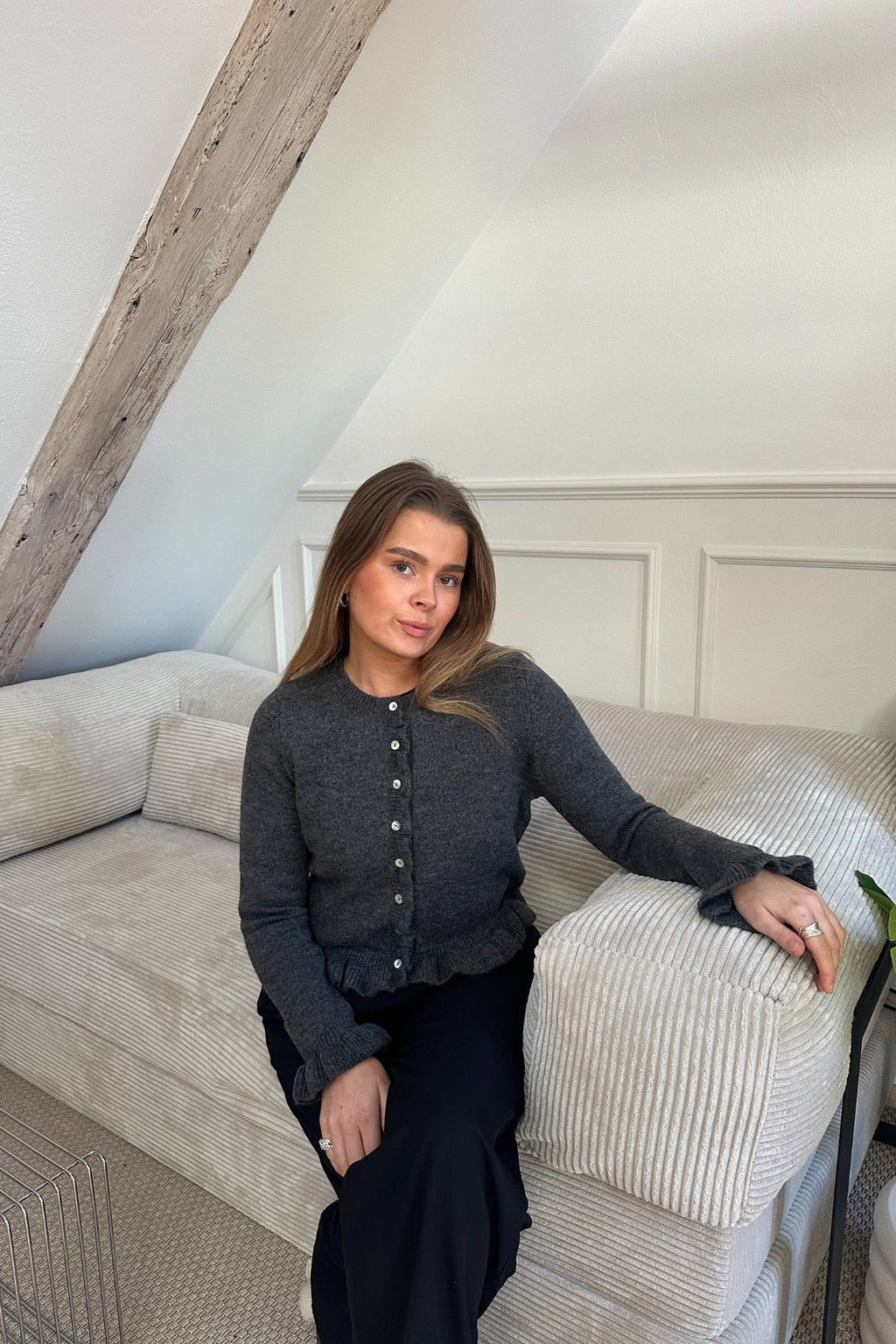 Flora Cardigan - pilka