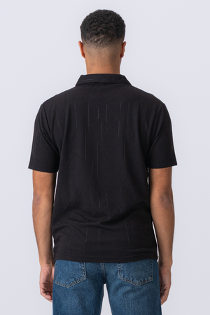 Atlas Textured Polo - Black