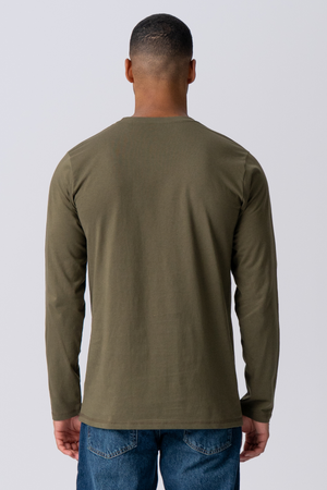 Basic Long-sleeved T-shirt - Army Green