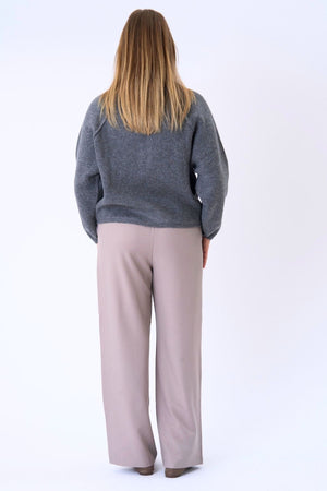 Selma Knit Zipper - Grey