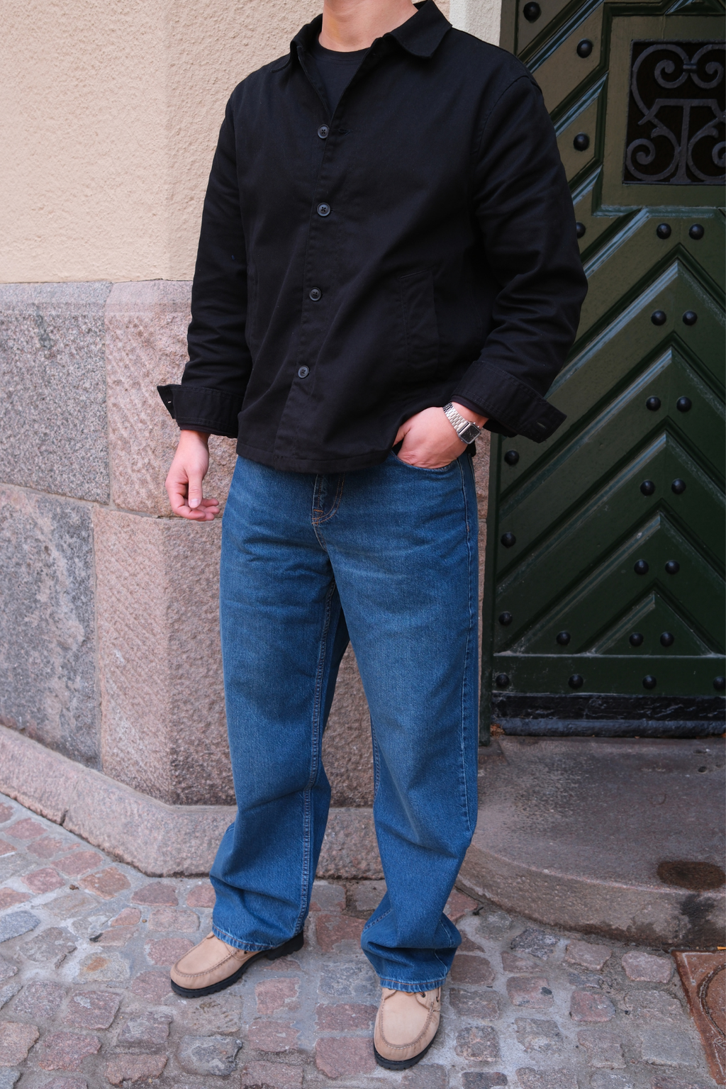 Viljamas Regular Džinsai – tamsiai mėlyni džinsai