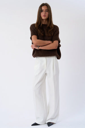 Mila Wide Pants - Nespalvotas