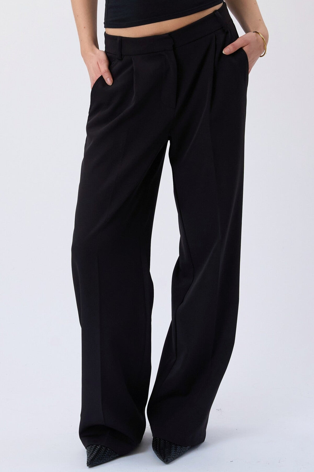 Mila Wide Pants - Juoda