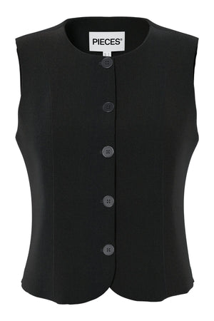 Kamil Fitted Vest - juoda