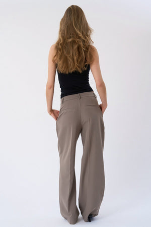 Mila Wide Pants - Taupe