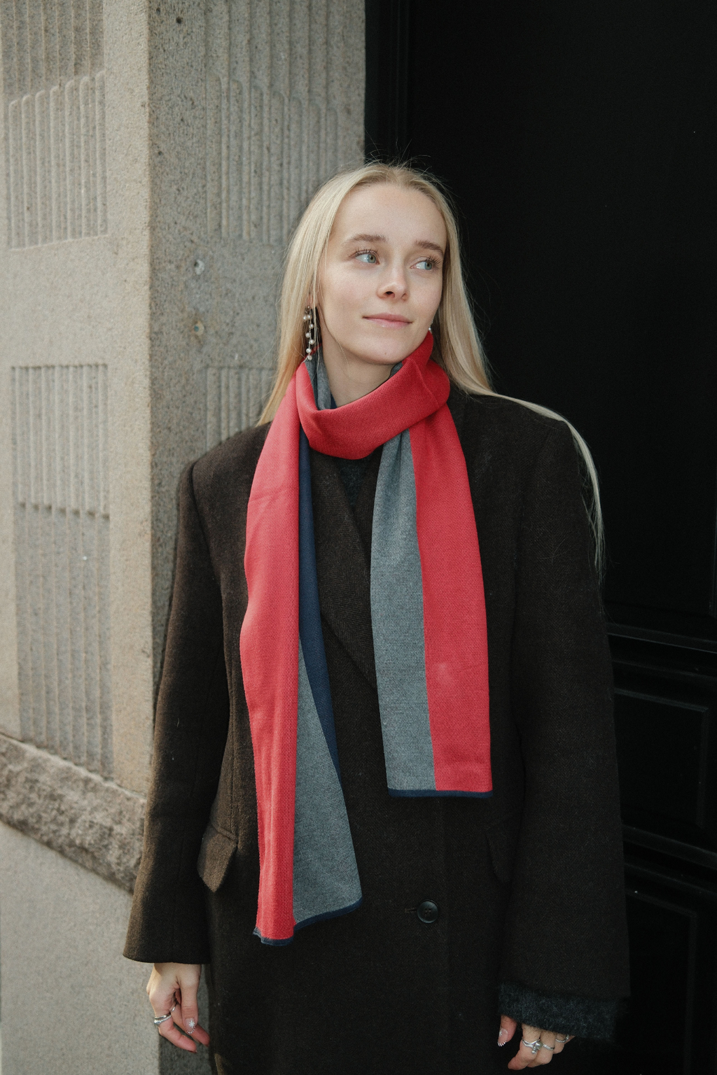 Šalikas - Raudona / Balta / Mėlyna