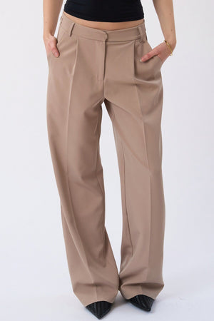 Mila Wide Pants - Smėlio spalvos