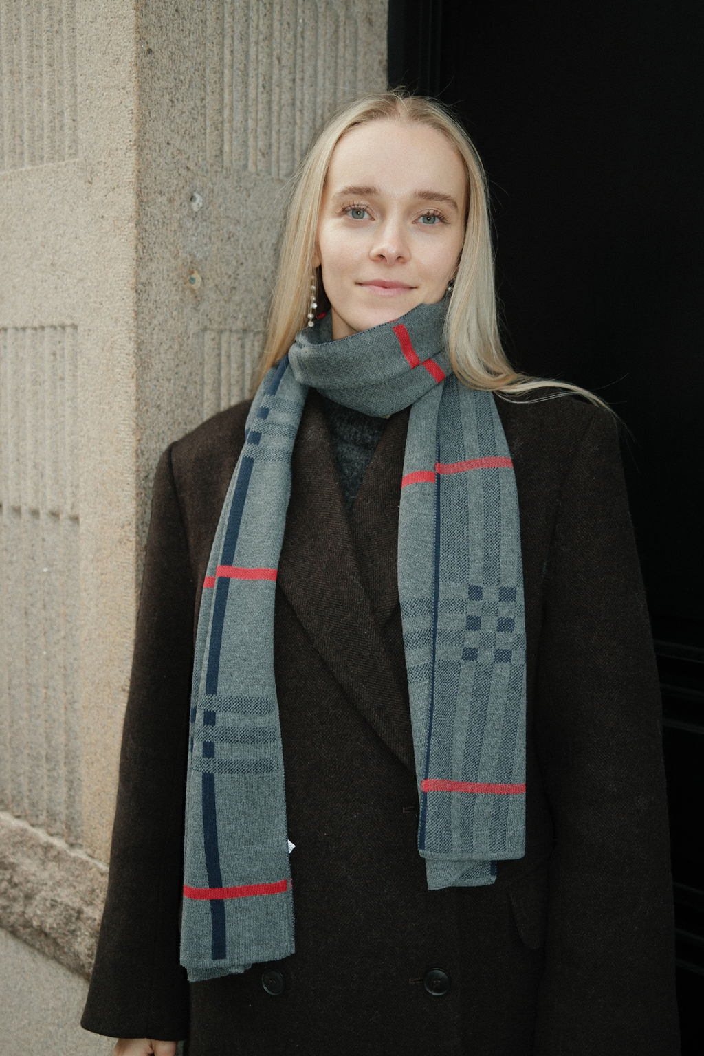 Scarf - Grey / Blue