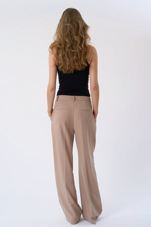 Mila Wide Pants - Smėlio spalvos