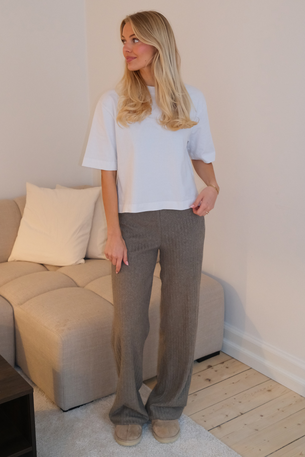 Ivy Knit Pants - Chaki