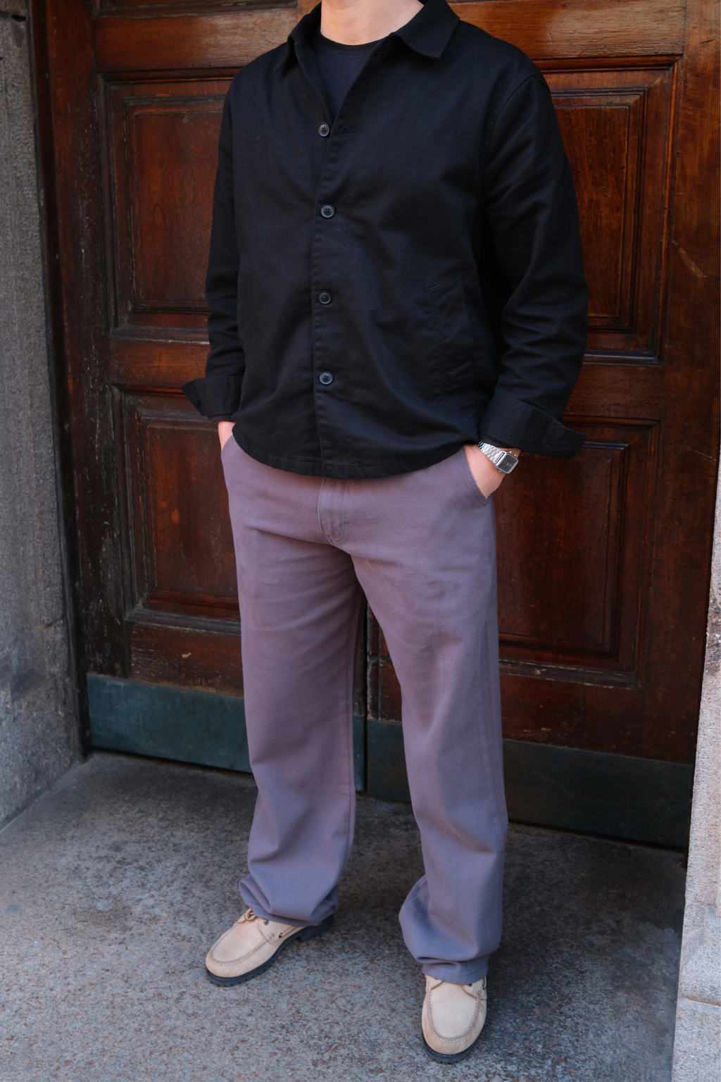 Straight Cotton Chino – pilka
