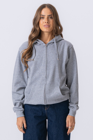 Basic zip hoodie - Gray
