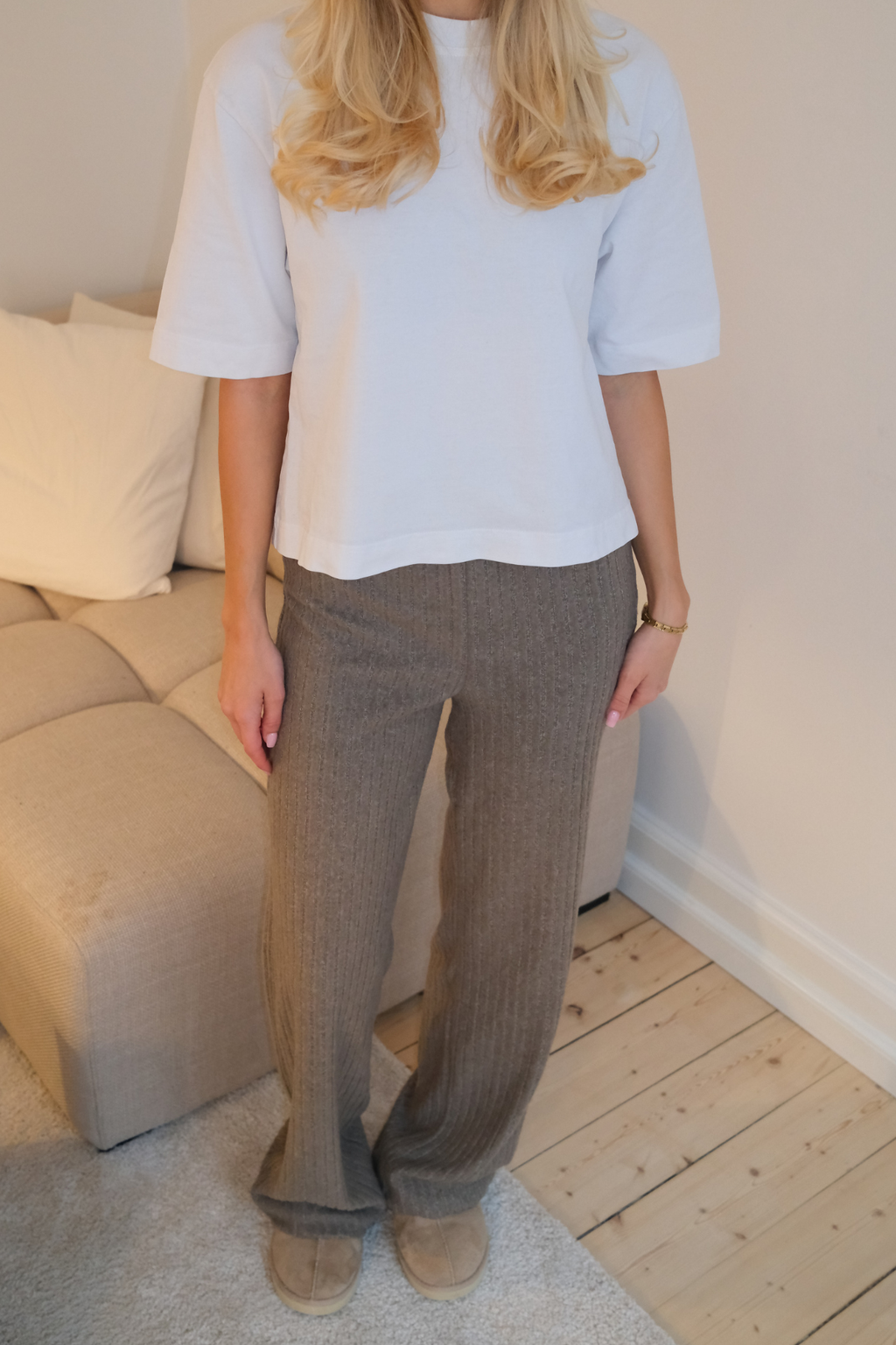 Ivy Knit Pants - Chaki