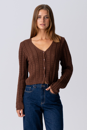 Virginia Mikt Cardigan - Brown