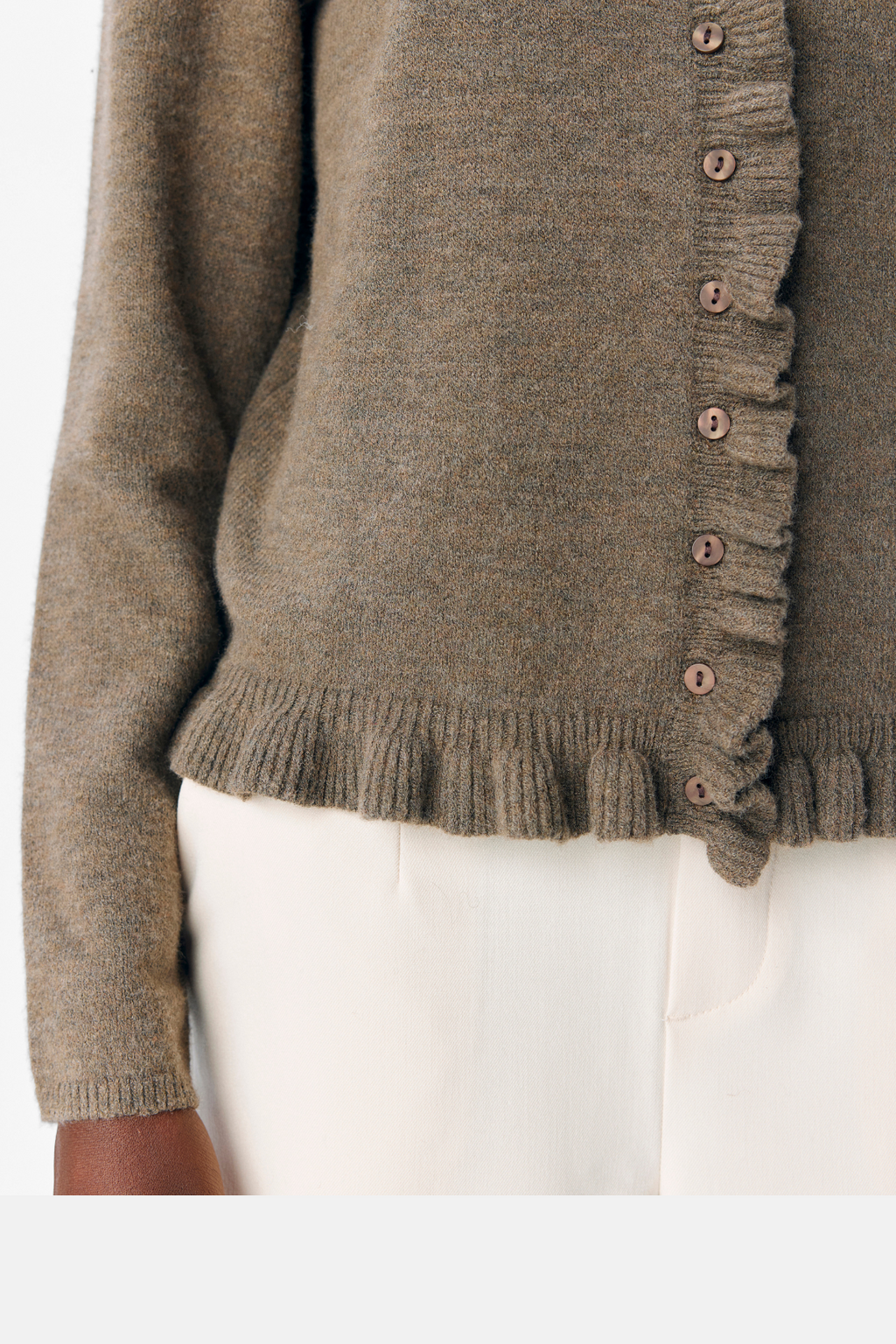 „Elva Knit Cardigan“ - Morel melange