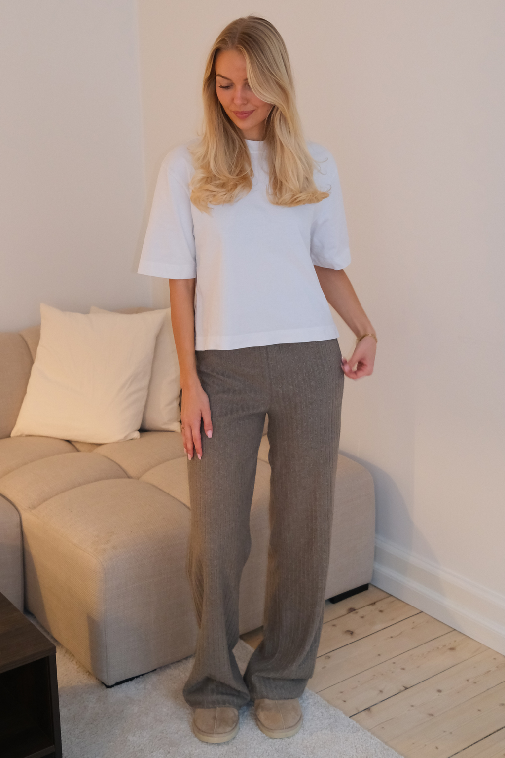 Ivy Knit Pants - Chaki