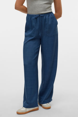 Melaney Loose Pant – tamsus džinsinis melanžas