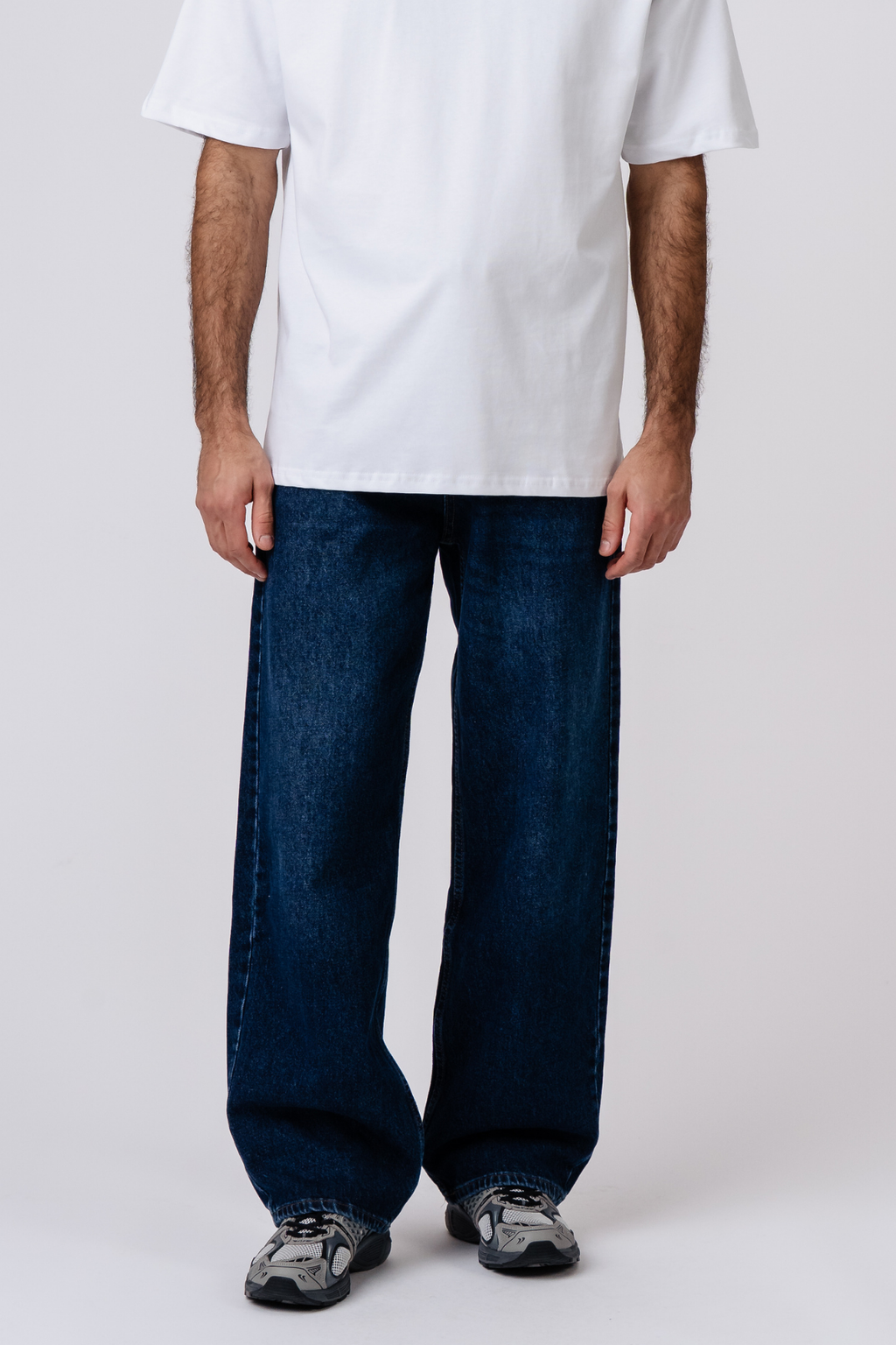 Baggy džinsai - tamsiai mėlyni