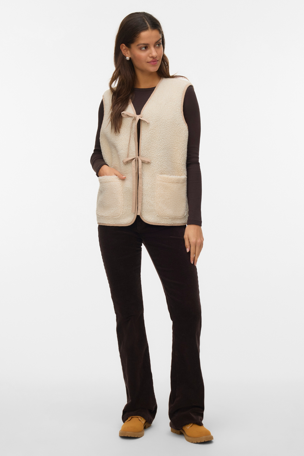 Cleo Short Waistcoat - Oatmeal