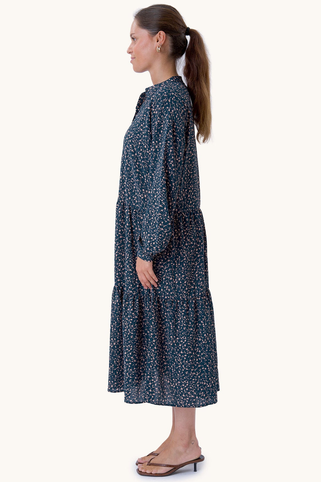 Sara long-sleeved dress - Green