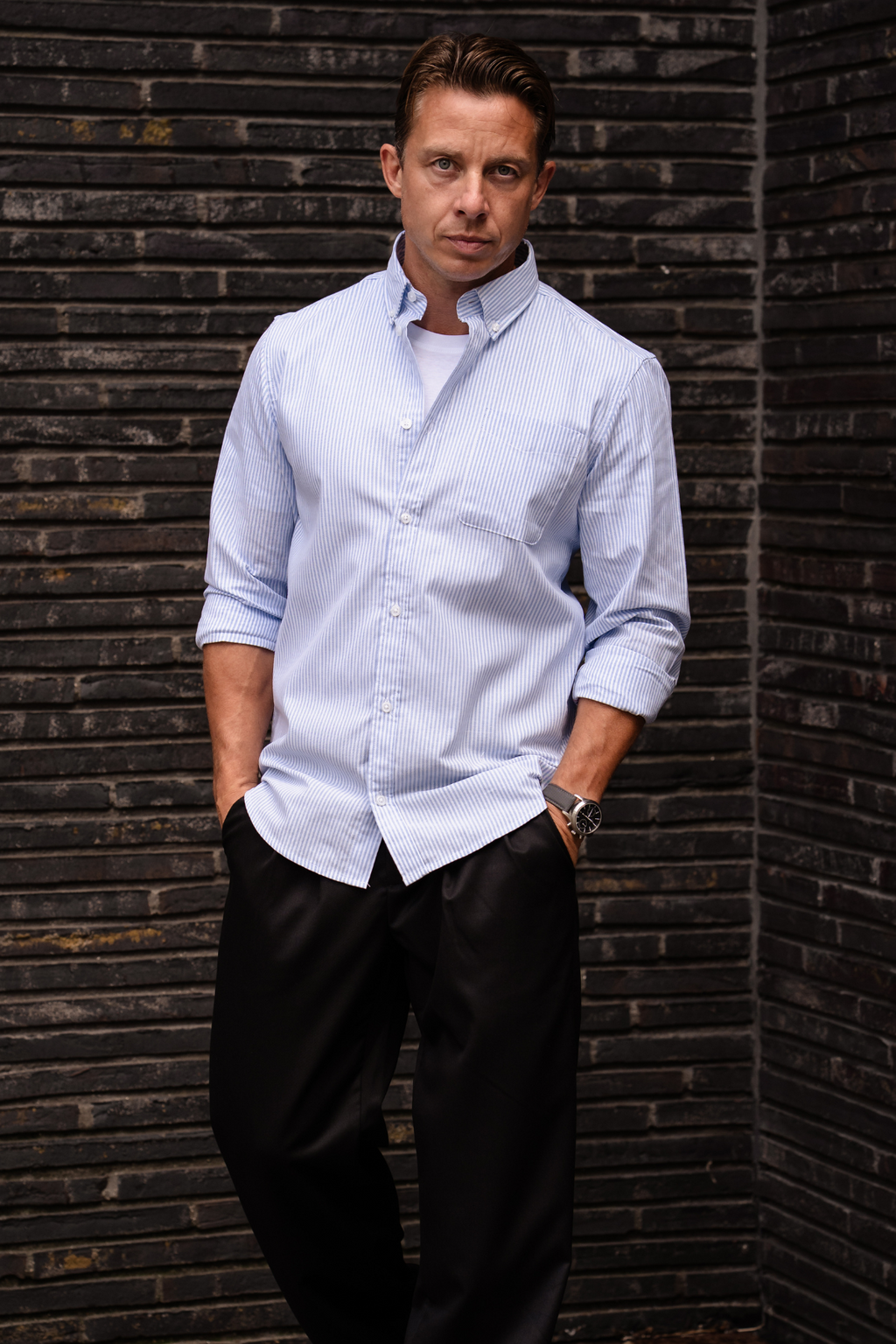 The Original Performance Oxford Shirt - Light Blue/White