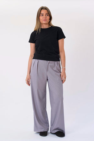 Paloma Pinstripe Pants - Taupė