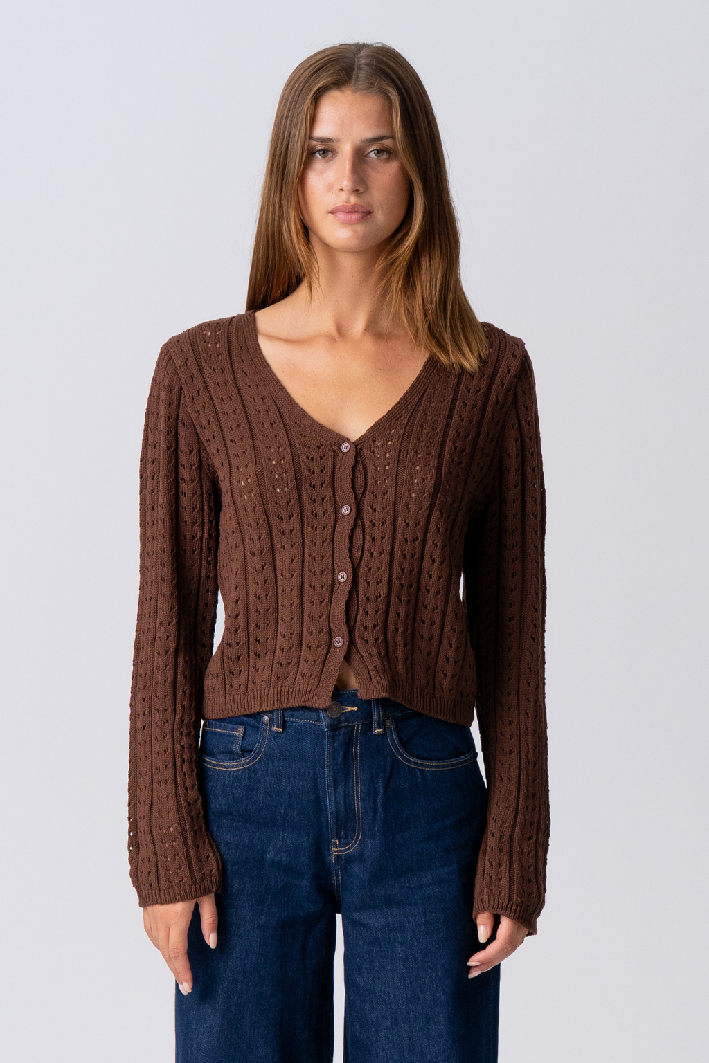 Virginia Mikt Cardigan - Brown