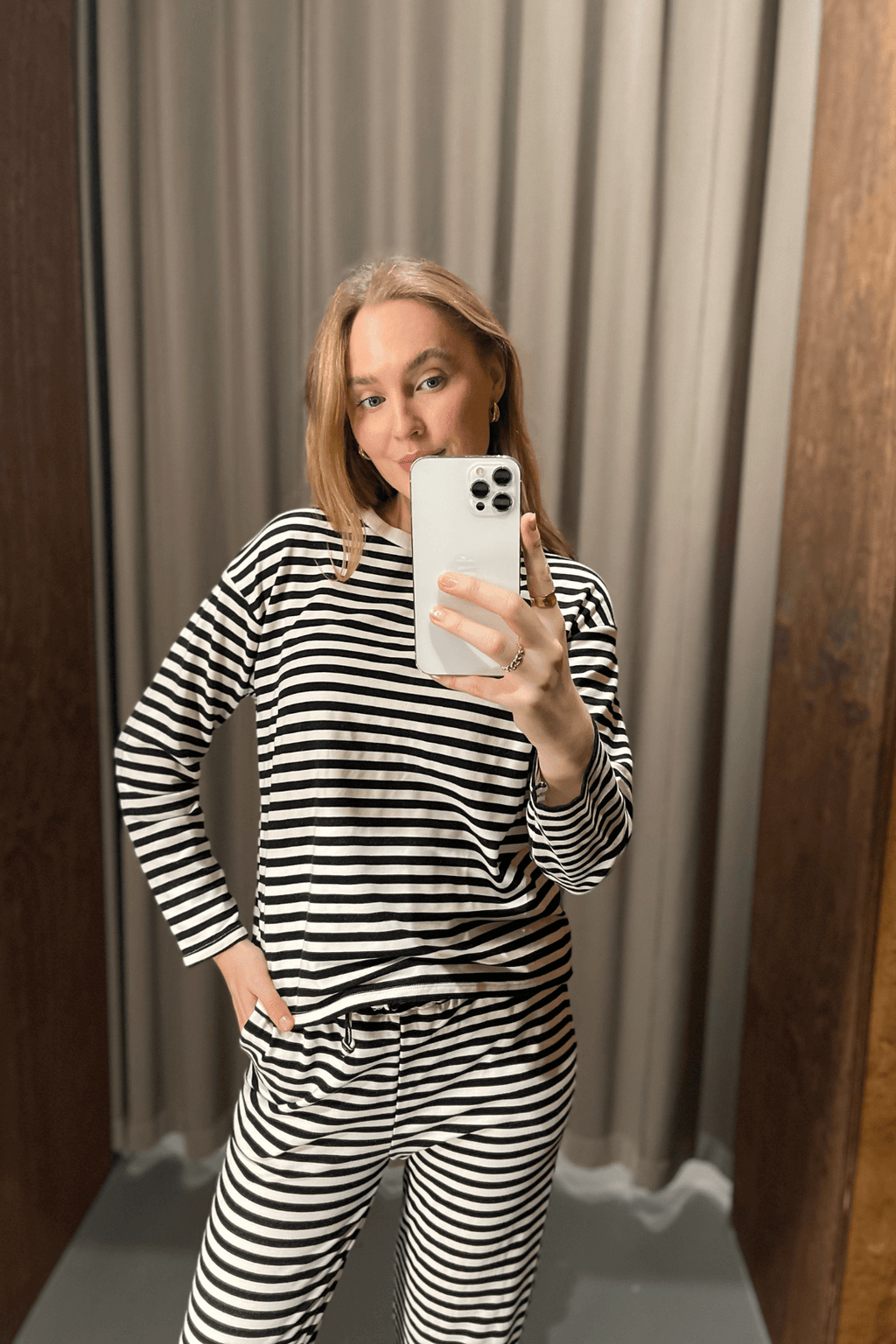 Stripped Long Sleeve Regular Fit - Blue