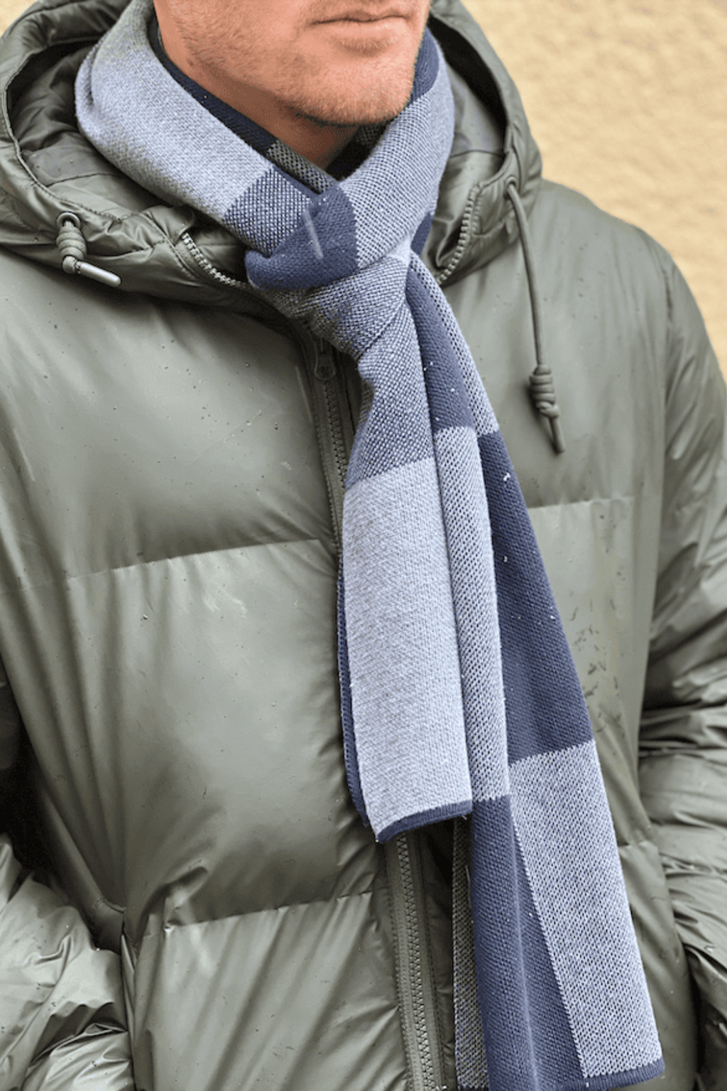 Šalikas - Blue Long Grid