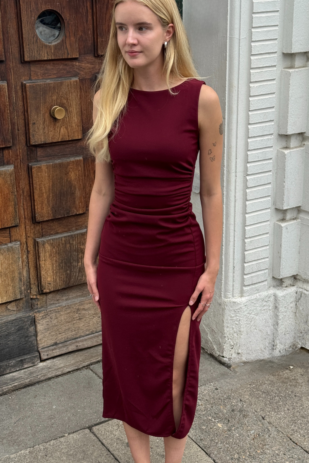 Lucia suknelė - Burgundija